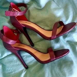 Maroon stilettos